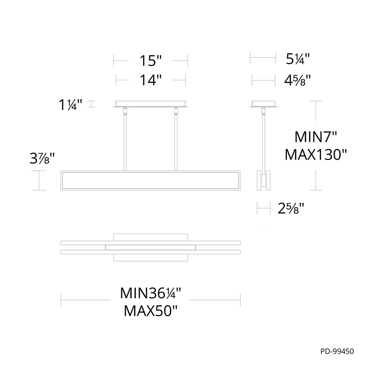 W.A.C. Lighting - PD-99450-40-BN - LED Pendant - Bastone - Brushed Nickel