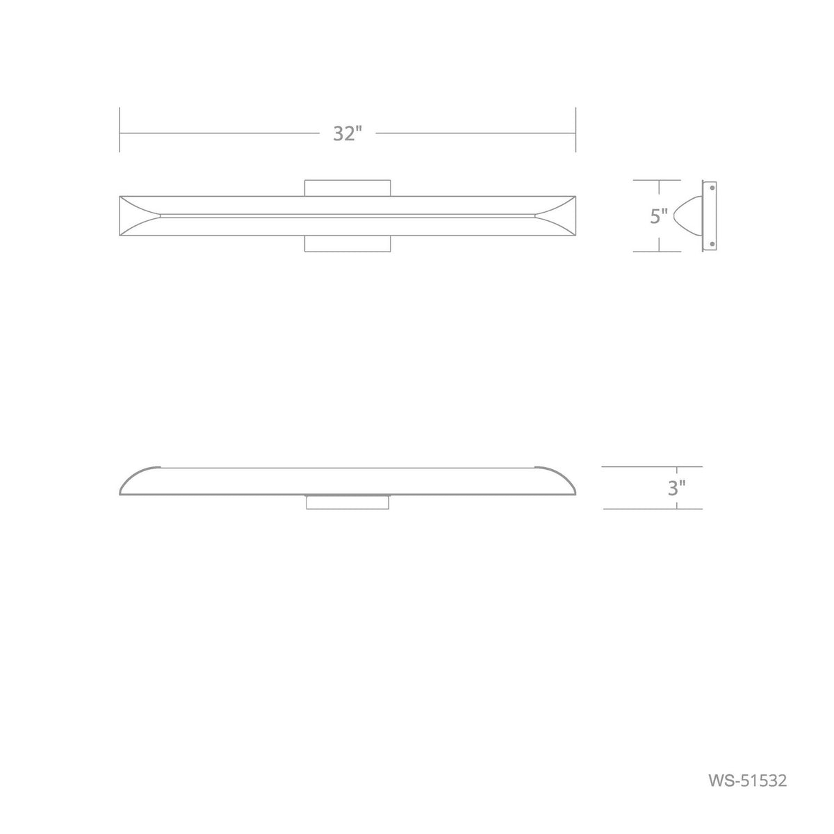 W.A.C. Lighting - WS-51532-35-BN - LED Wall Sconce - Straitaway - Brushed Nickel