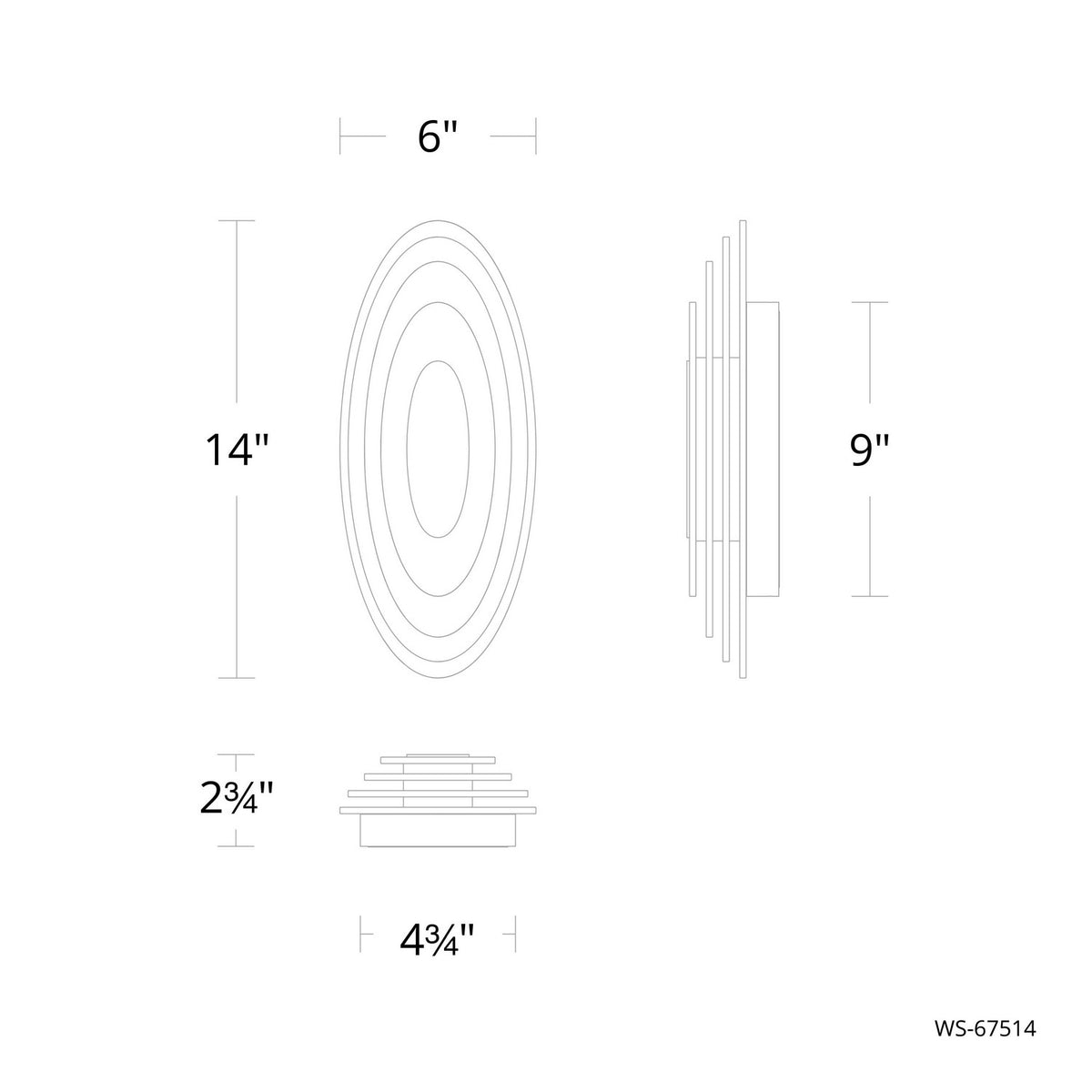 W.A.C. Lighting - WS-67514-27-BK - LED Wall Sconce - Orbix - Black