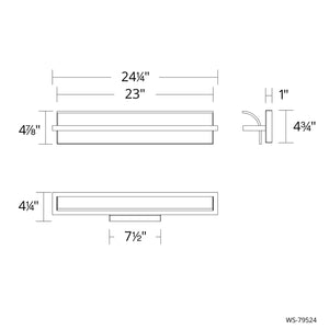 W.A.C. Lighting - WS-79524-35-BN - LED Wall Sconce - Shard - Brushed Nickel