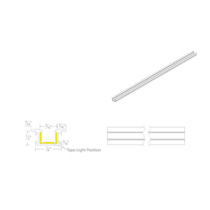 W.A.C. Lighting - LED-T-RCH5-AL - Recessed Mounted Trim Channel - Invisiled - Aluminum