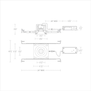 W.A.C. Lighting - R3BRD-SCS-BN - LED Trim and Remodel Housing - Ocularc - Brushed Nickel