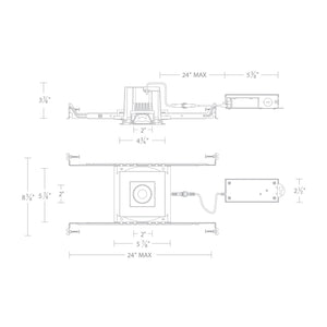 W.A.C. Lighting - R3BSA-NCS-WT - LED Trim and Remodel Housing - Ocularc - White