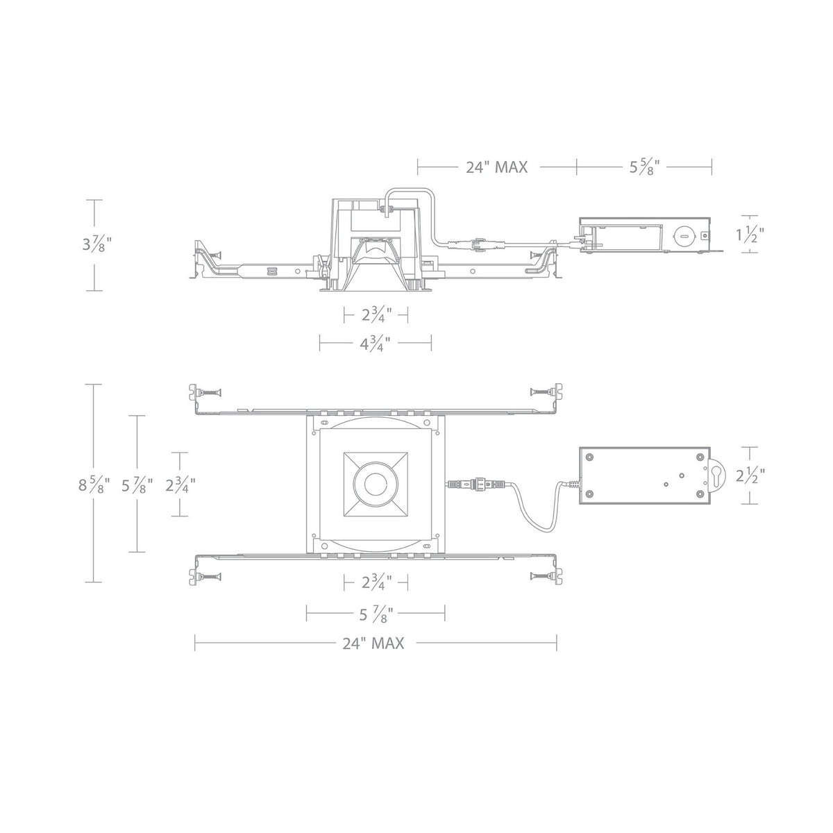 W.A.C. Lighting - R3BSD-SCS-WT - LED Trim and Remodel Housing - Ocularc - White