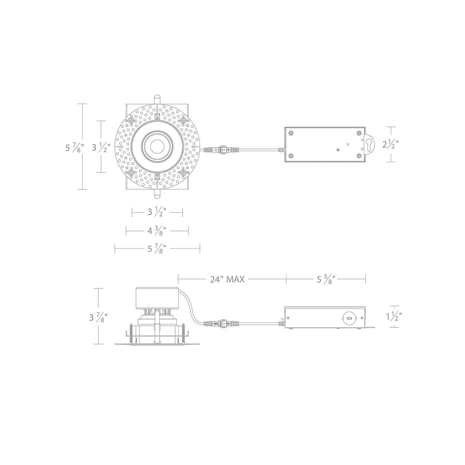 W.A.C. Lighting - R3JRAL-WCS-WT - LED Trim - Kenric - White