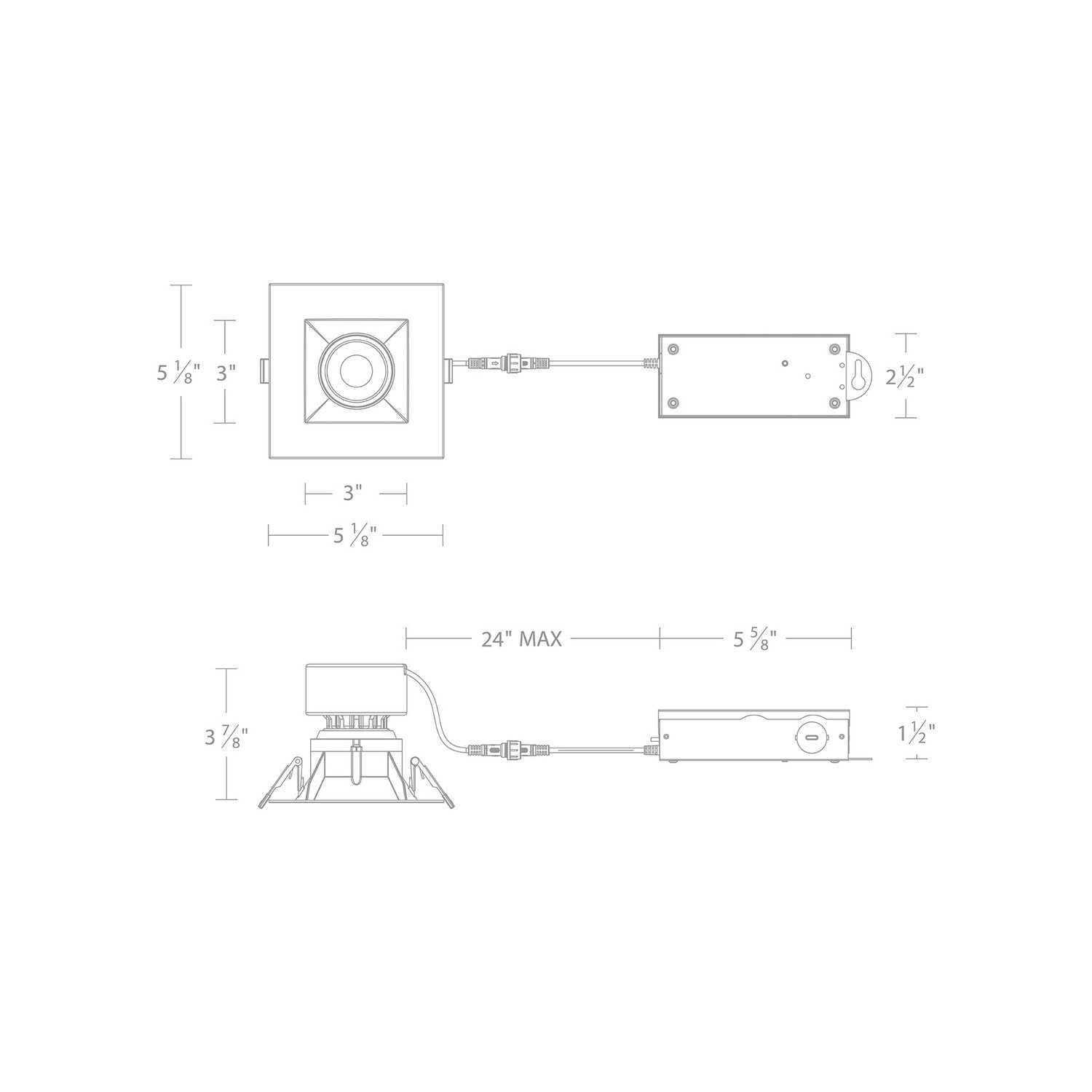 W.A.C. Lighting - R3JSAT-WCS-WT - LED Trim - Kenric - White