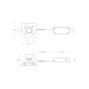 W.A.C. Lighting - R3JSAT-WCS-WT - LED Trim - Kenric - White