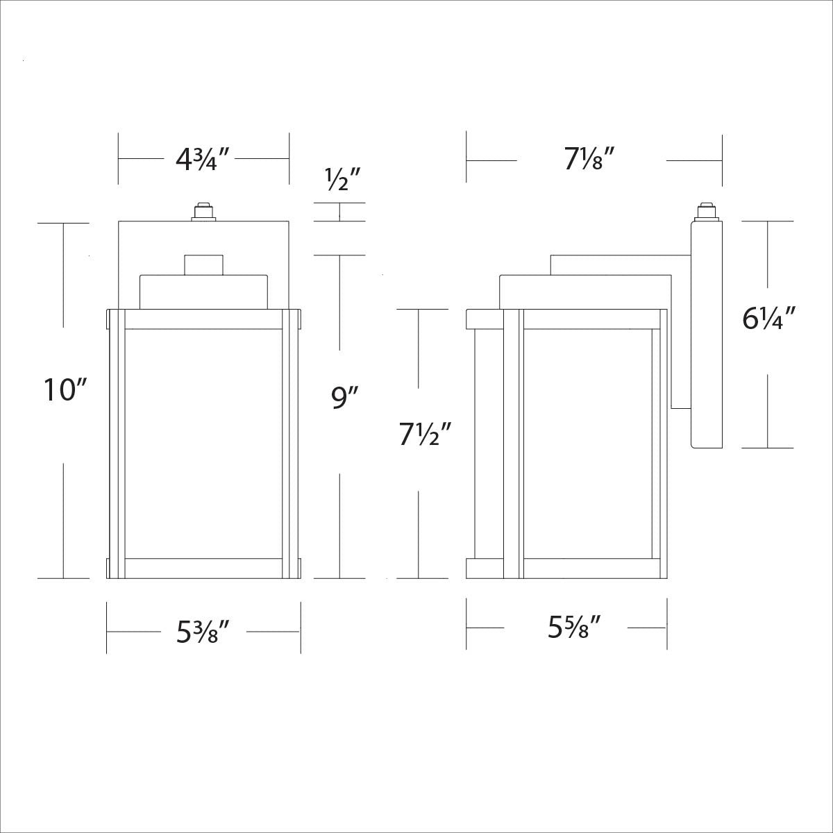W.A.C. Lighting - WS-W250110-CS-BK - LED Wall Sconce - Lantern - Black