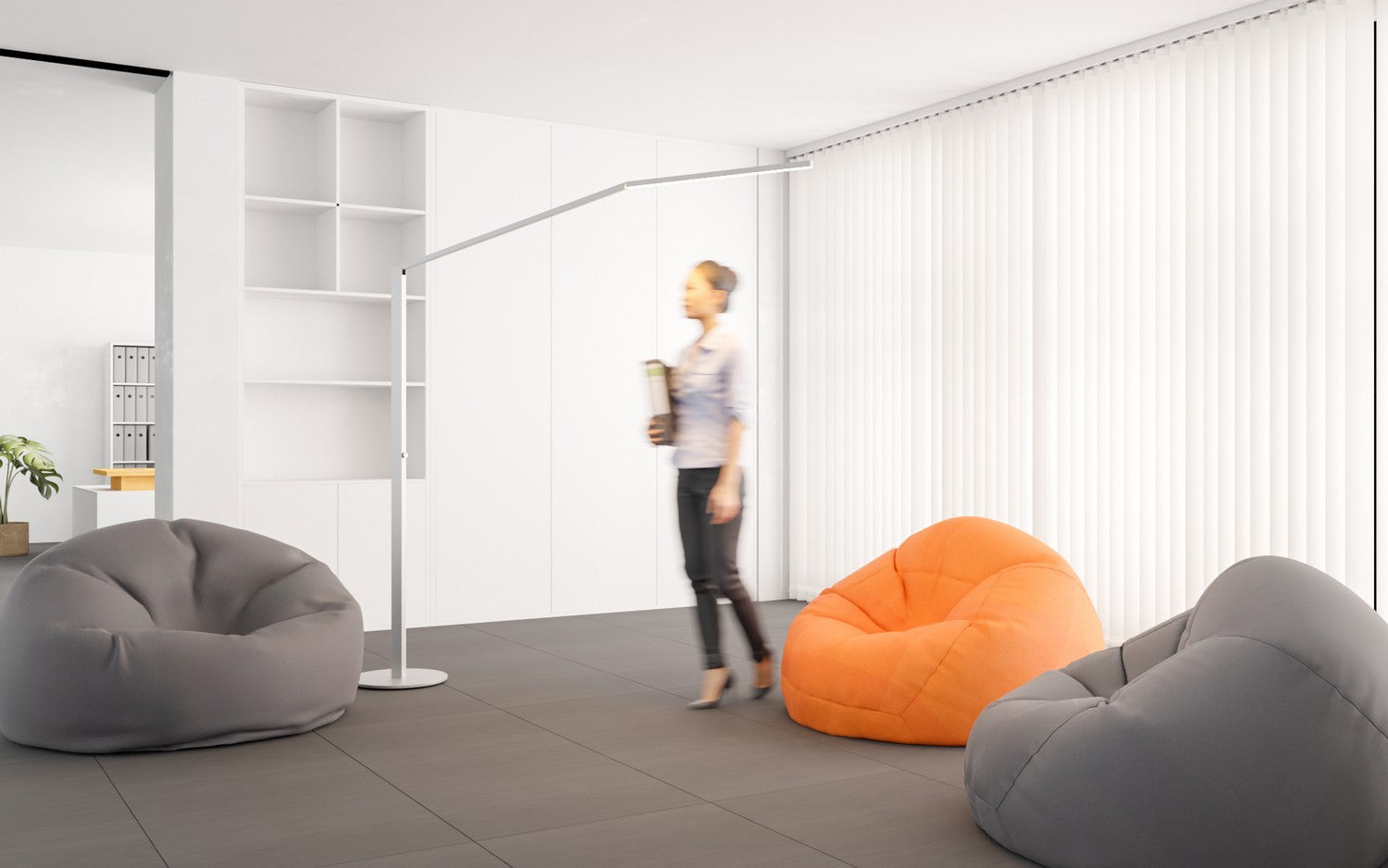 Koncept - ZBF6000-SW-MWT - LED Floor Lamp - Z-Bar Gen 4 - Matte White