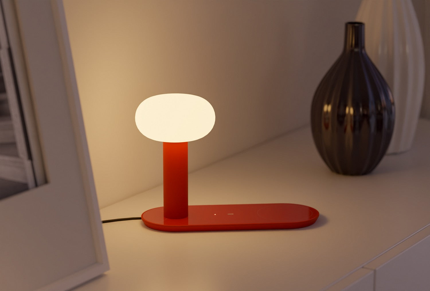 Koncept - CMT-S-QCB-MRD - LED Table Lamp - Combi - Matte Red