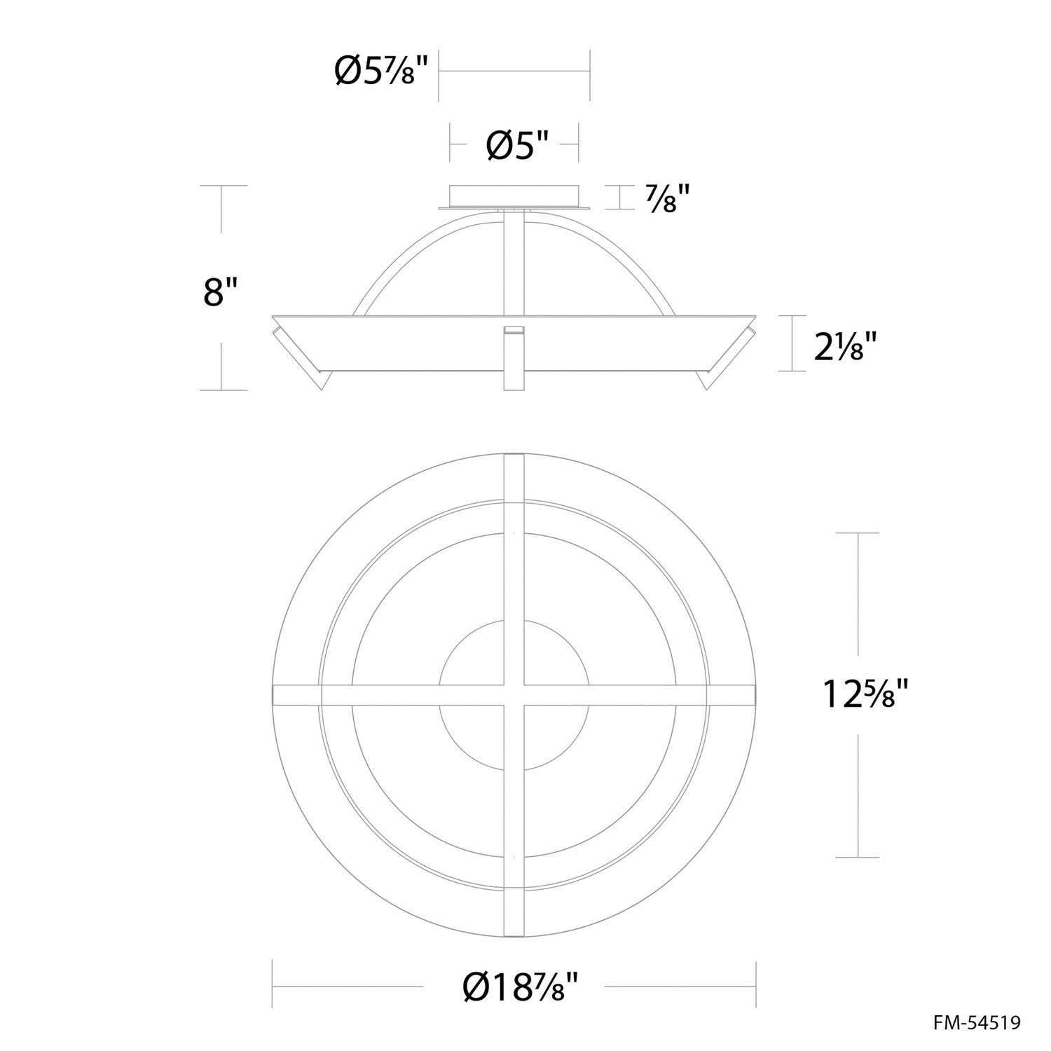 Modern Forms - FM-54519-AB - LED Flush Mount - Copa - Aged Brass