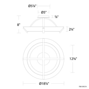 Modern Forms - FM-54519-AB - LED Flush Mount - Copa - Aged Brass