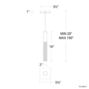 Modern Forms - PD-30816-27-AB - LED Mini Pendant - Cinema - Aged Brass