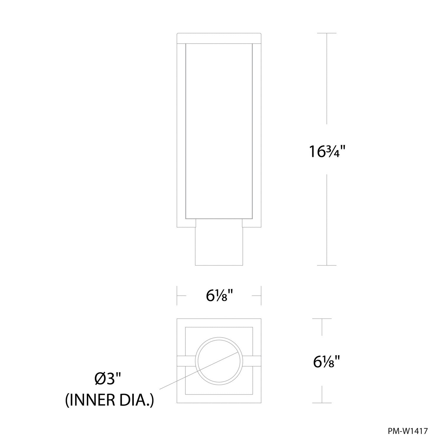 Modern Forms - PM-W1417-35-BK - LED Outdoor Post Mount - Ledge - Black