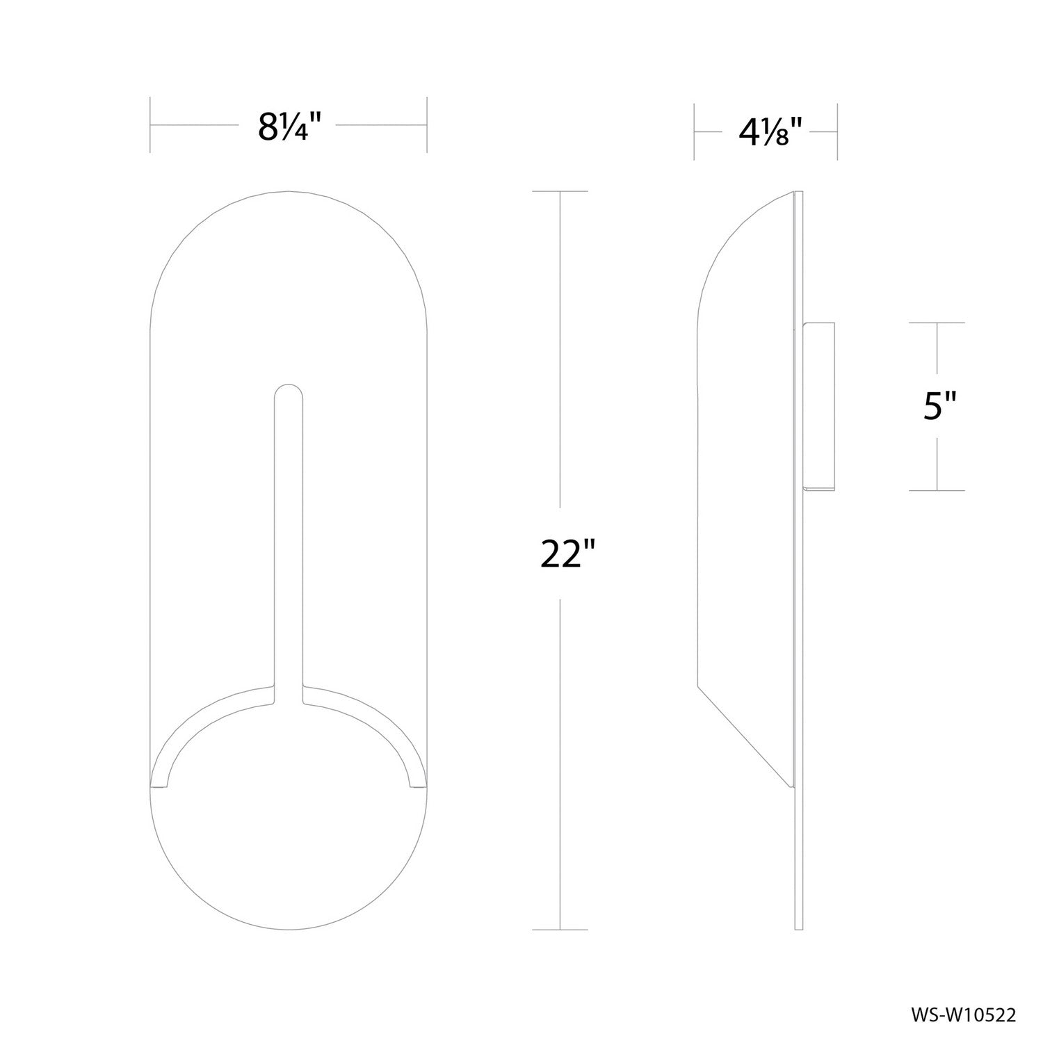 Modern Forms - WS-W10522-40-BV/BK - LED Outdoor Wall Sconce - Clog - Bassalt Stone/Black