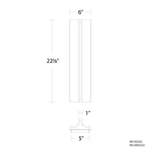 Modern Forms - WS-W82522-35-BK - LED Outdoor Wall Sconce - Strait - Black