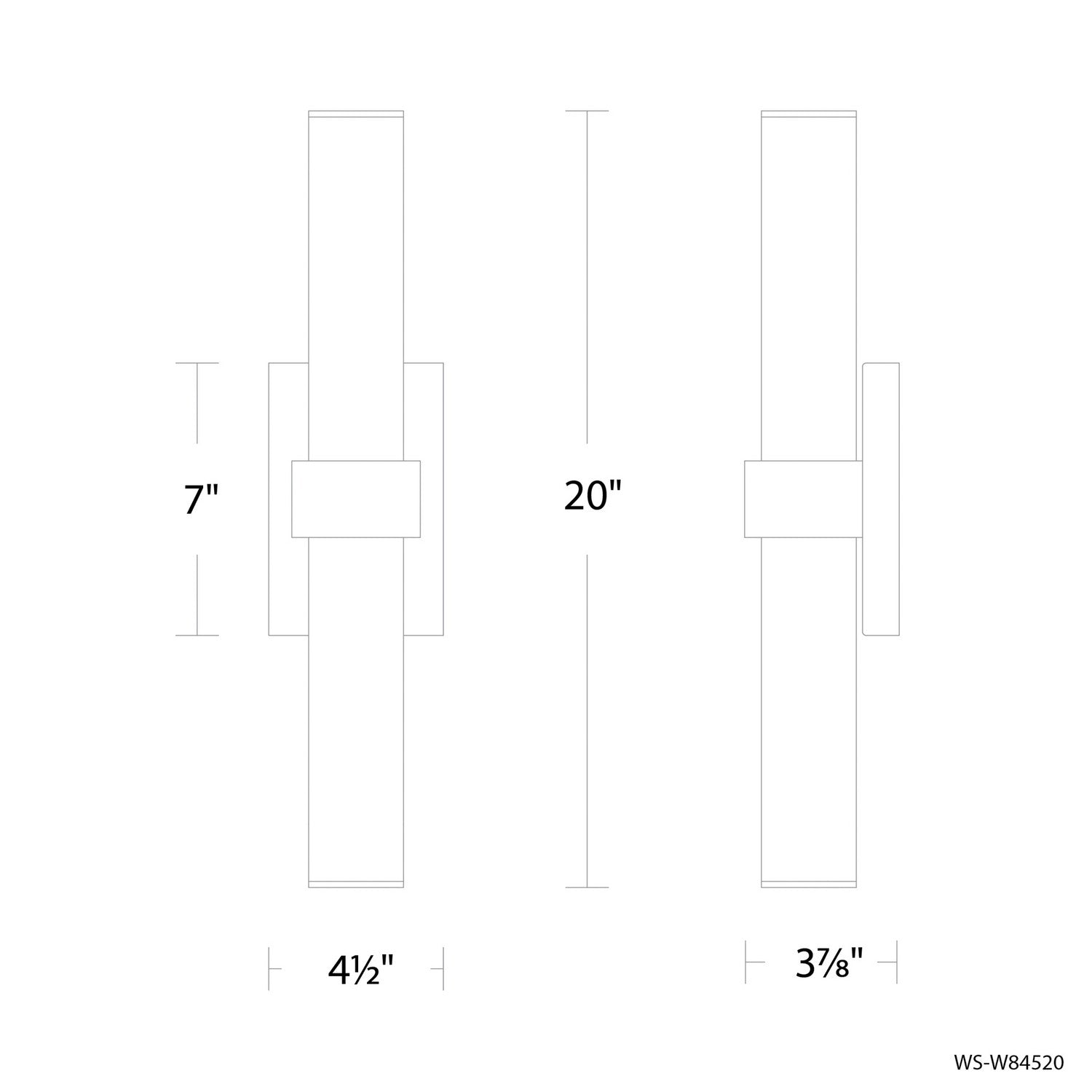Modern Forms - WS-W84520-35-BK - LED Outdoor Wall Sconce - Quincy - Black