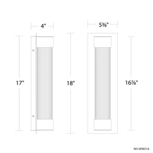 Modern Forms - WS-W98518-40-BK - LED Outdoor Wall Sconce - Chyzel - Black