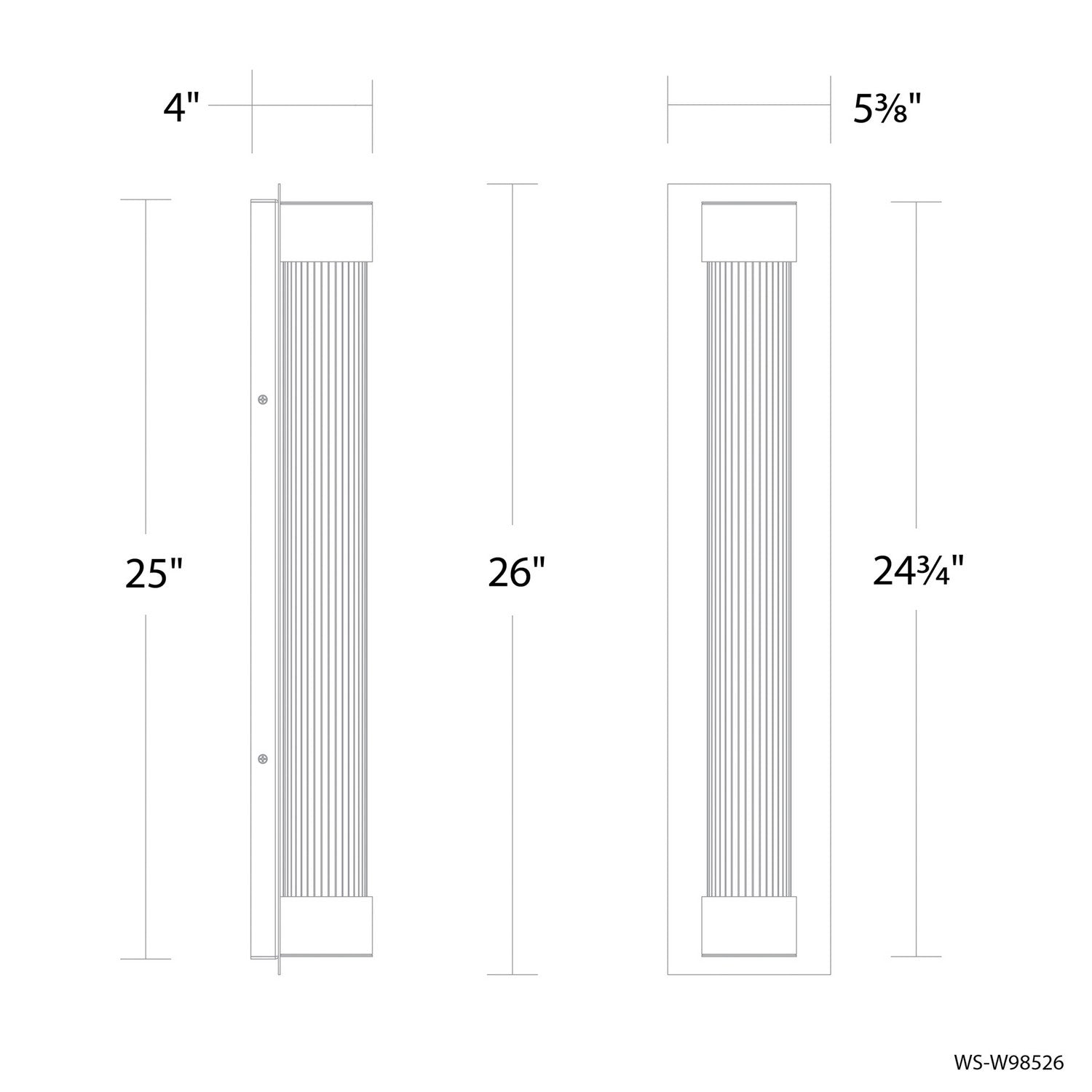 Modern Forms - WS-W98526-27-BK - LED Outdoor Wall Sconce - Chyzel - Black