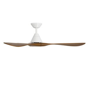 Modern Forms Fans - FR-D2504-60-MW/DK - 60"Ceiling Fan - Carve - Matte White/Distressed Koa