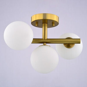 Vaxcel - C0318 - Three Light Semi-Flush Mount - Graham - Harvest Gold