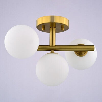 Vaxcel - C0318 - Three Light Semi-Flush Mount - Graham - Harvest Gold