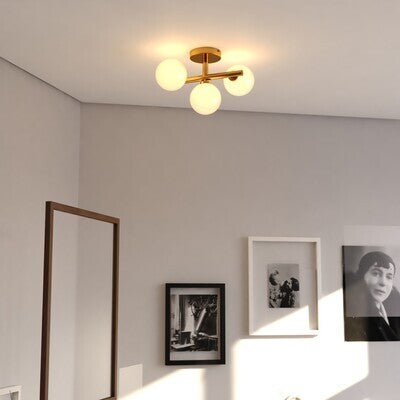 Vaxcel - C0318 - Three Light Semi-Flush Mount - Graham - Harvest Gold