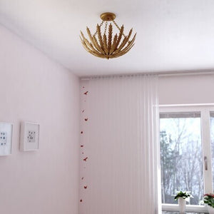 Vaxcel - C0319 - Three Light Semi-Flush Mount - Ozette - Painted Gold
