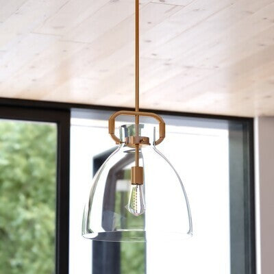 Vaxcel - P0431 - One Light Pendant - Madrona - Muted Brass