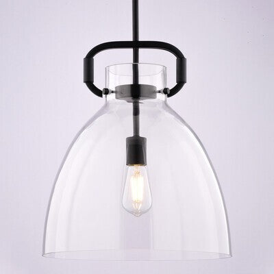 Vaxcel - P0432 - One Light Pendant - Madrona - Black