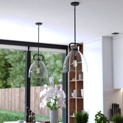 Vaxcel - P0432 - One Light Pendant - Madrona - Black