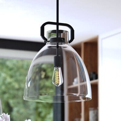 Vaxcel - P0432 - One Light Pendant - Madrona - Black