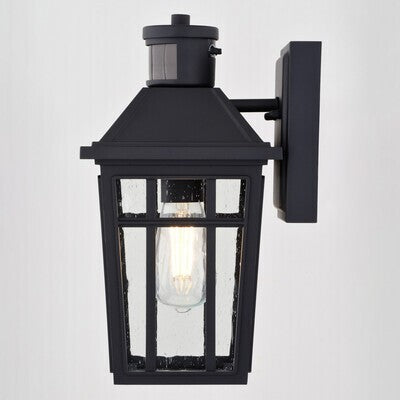 Vaxcel - T0781 - One Light Outdoor Motion Sensor Wall Light - Garfield Park - Textured Black