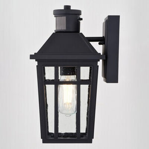 Vaxcel - T0781 - One Light Outdoor Motion Sensor Wall Light - Garfield Park - Textured Black