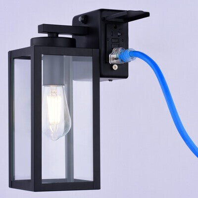 Vaxcel - T0786 - One Light Outdoor Wall Mount - Lombard - Textured Black