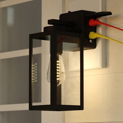 Vaxcel - T0786 - One Light Outdoor Wall Mount - Lombard - Textured Black