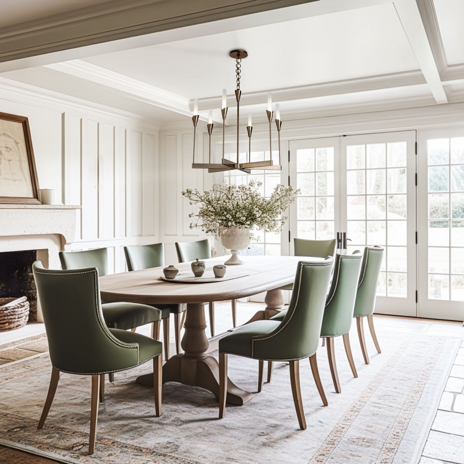 Hubbardton Forge - 101702-SKT-86-WC0821 - Lilium 6-Light Chandelier - Lilium - Modern Brass