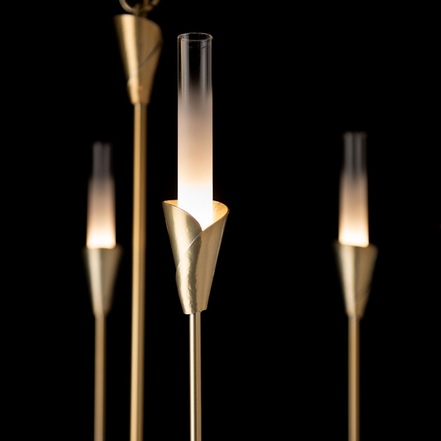 Hubbardton Forge - 101702-SKT-86-WC0821 - Lilium 6-Light Chandelier - Lilium - Modern Brass