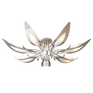 Hubbardton Forge - 121320-SKT-85-BB0823 - Seven Light Semi-Flush Mount - Parasol - Sterling