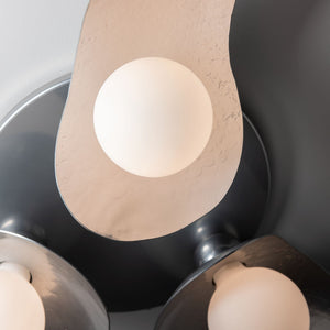 Hubbardton Forge - 122110-SKT-85 - Three Light Semi-Flush Mount - Yoki - Sterling