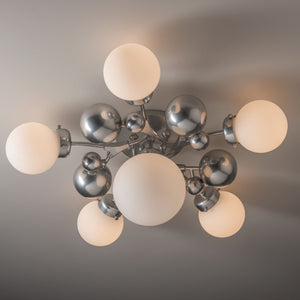 Hubbardton Forge - 128716-SKT-85-GG0639 - Six Light Semi-Flush Mount - Sprig - Sterling