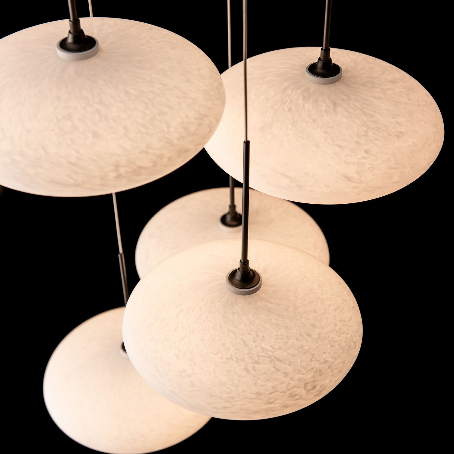 Hubbardton Forge - 131146-SKT-STND-07-GS0818 - Clouds 5-Light Pendant - Clouds - Dark Smoke
