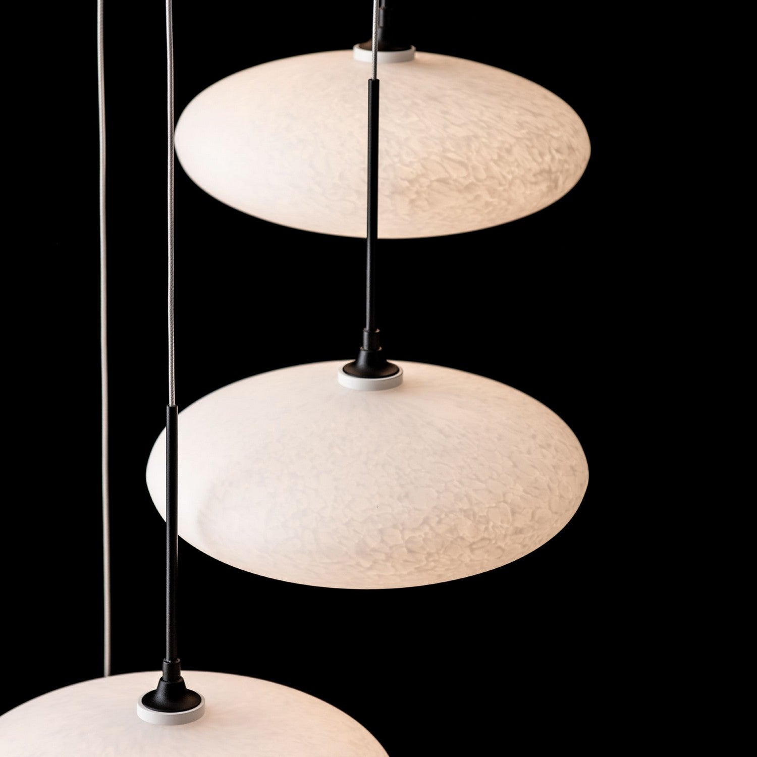 Hubbardton Forge - 131147-SKT-STND-10-GS0818 - Clouds 9-Light Pendant - Clouds - Black