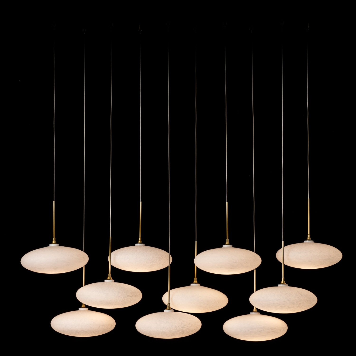 Hubbardton Forge - 131148-SKT-STND-86-GS0818 - Clouds 10-Light Pendant - Clouds - Modern Brass