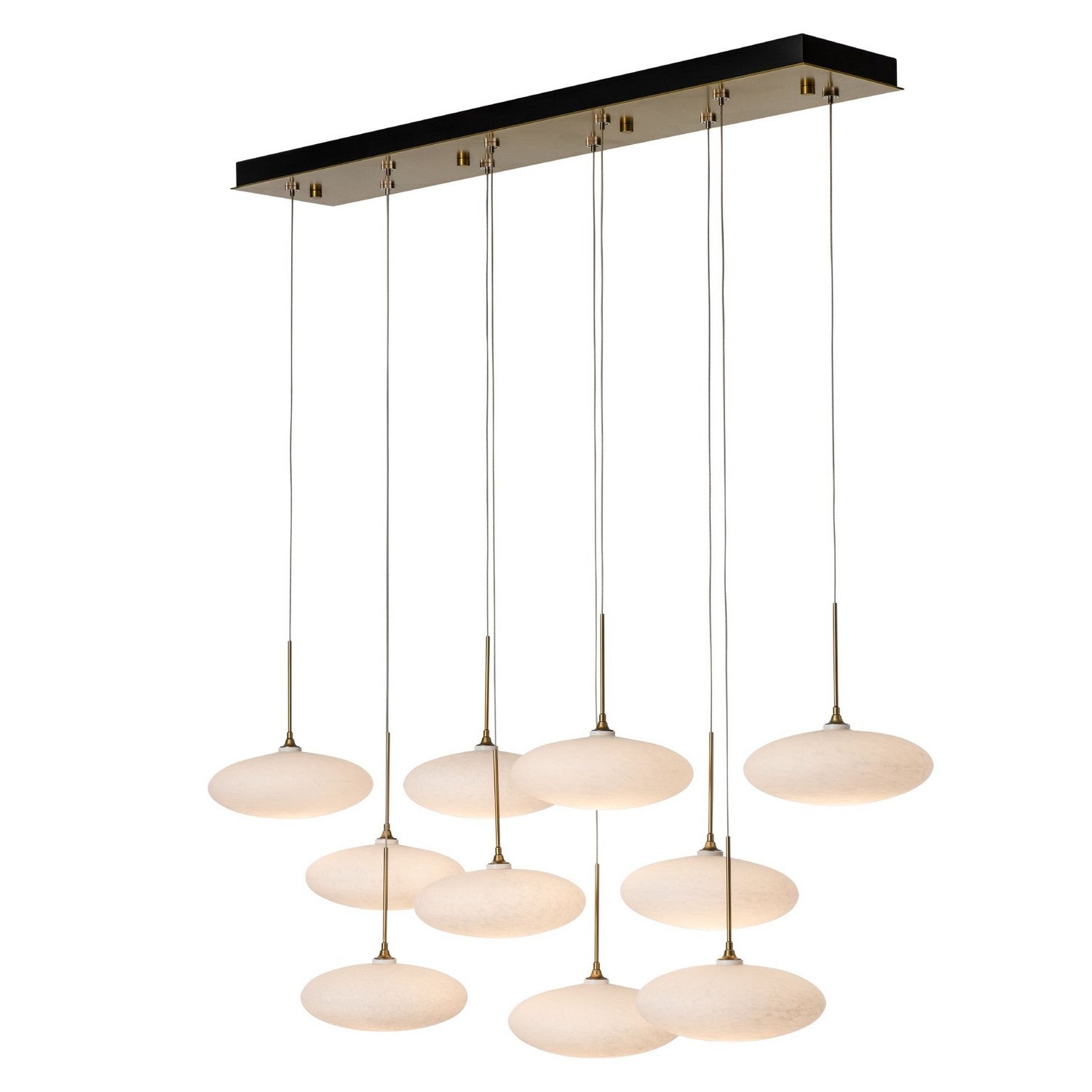 Hubbardton Forge - 131148-SKT-STND-86-GS0818 - Clouds 10-Light Pendant - Clouds - Modern Brass