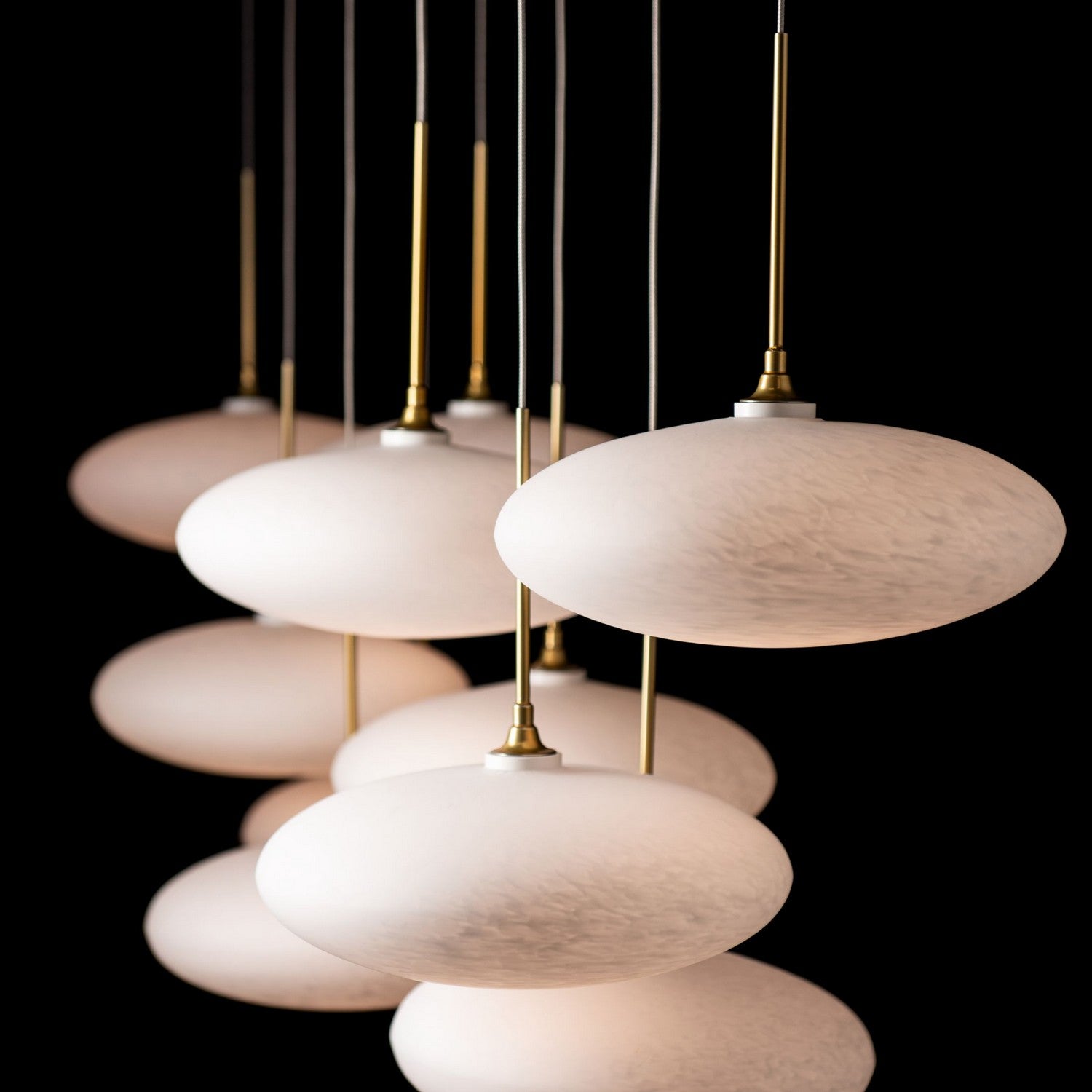 Hubbardton Forge - 131148-SKT-STND-86-GS0818 - Clouds 10-Light Pendant - Clouds - Modern Brass