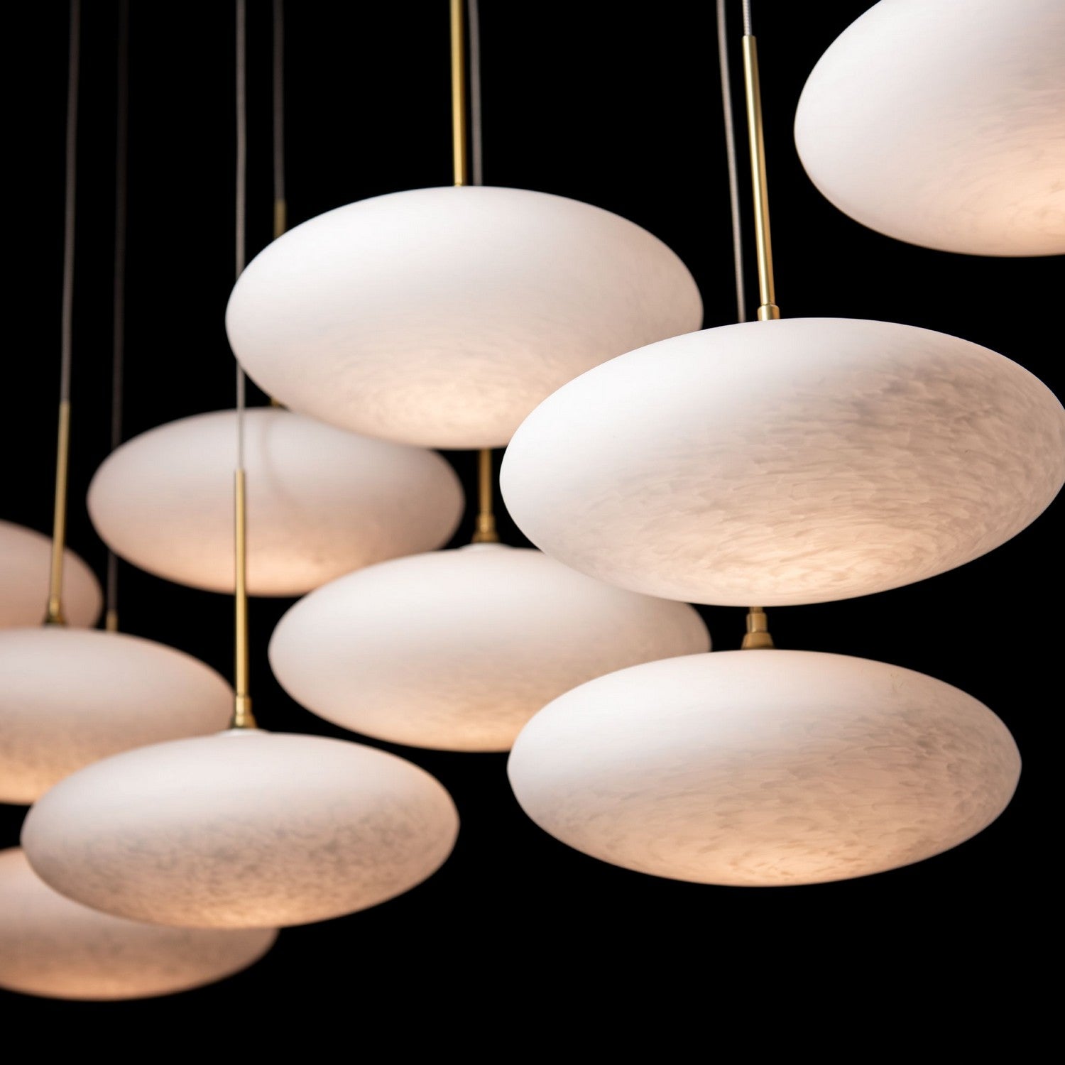 Hubbardton Forge - 131148-SKT-STND-86-GS0818 - Clouds 10-Light Pendant - Clouds - Modern Brass