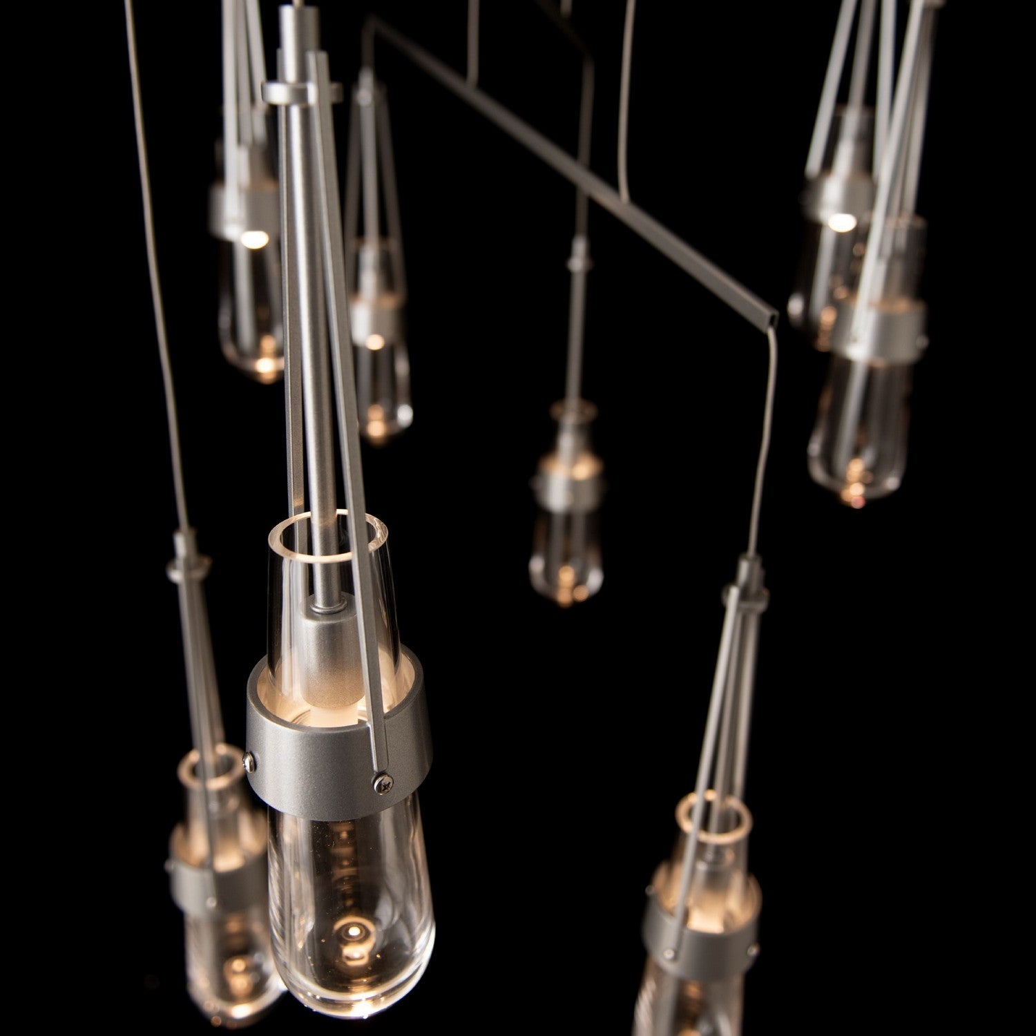 Hubbardton Forge - 131149-SKT-STND-82-ZM0434 - Link 10-Light Clear Glass Mobile Pendant - Link - Vintage Platinum