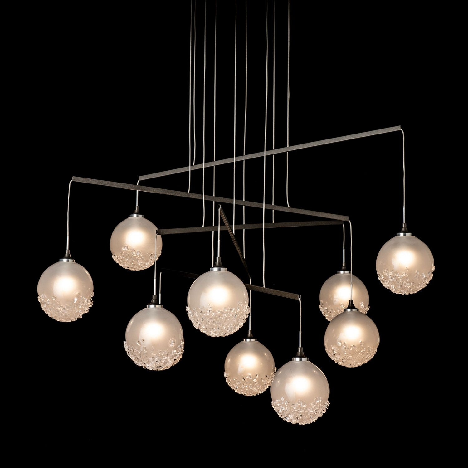 Hubbardton Forge - 131151-SKT-STND-14-FD0750 - Fritz Globe 10-Light Mobile Pendant - Fritz - Oil Rubbed Bronze