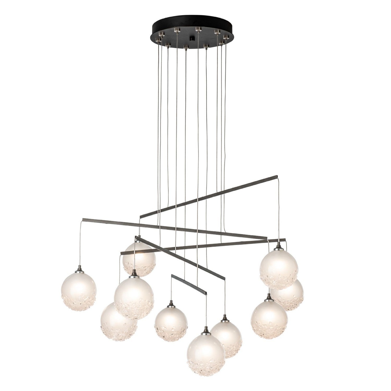 Hubbardton Forge - 131151-SKT-STND-14-FD0750 - Fritz Globe 10-Light Mobile Pendant - Fritz - Oil Rubbed Bronze